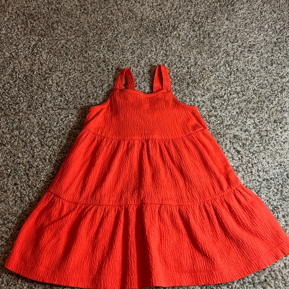 Vibrant Red Kids Dress